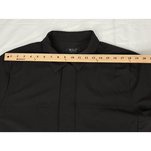 BYLT Premium Basics District Jacket Men’s L Black Full Snap Stretch Pockets - Picture 13 of 14